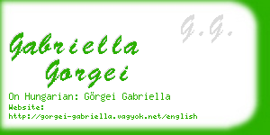 gabriella gorgei business card